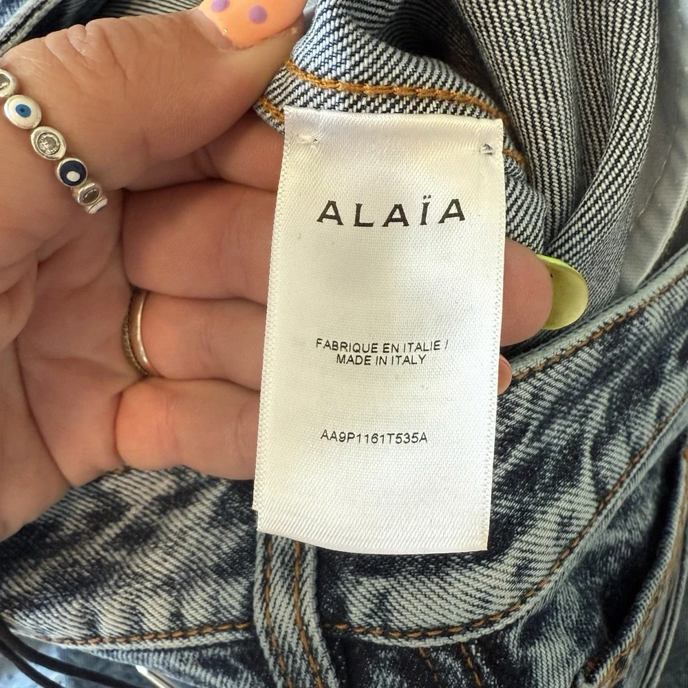 Alaia Blue Flare & Wide Leg Jeans - Picture 9 of 9